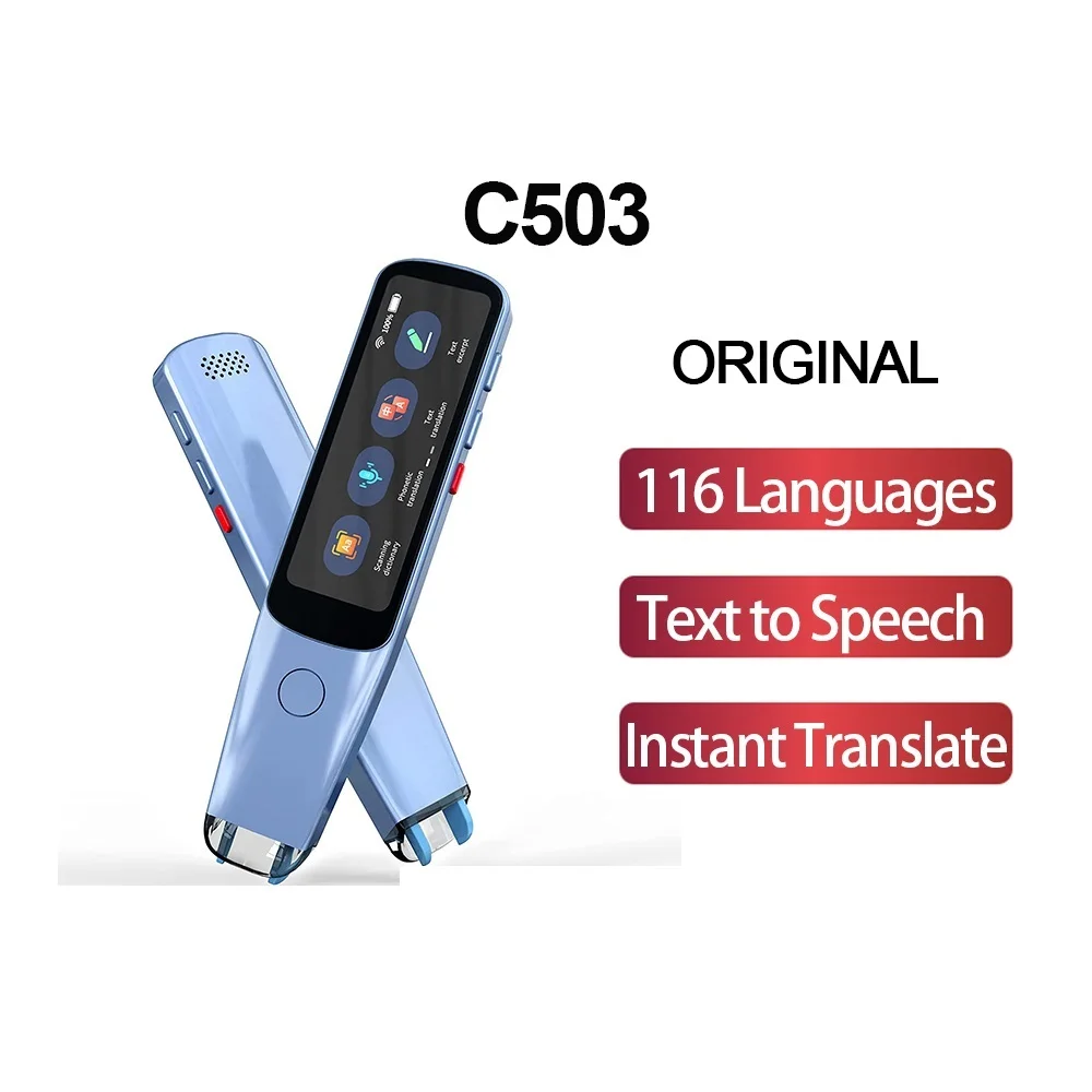 C503 Portable Pen Scanner 116 Languages Translation Pen Scanner Instant Text Scanning Reading Translator Device