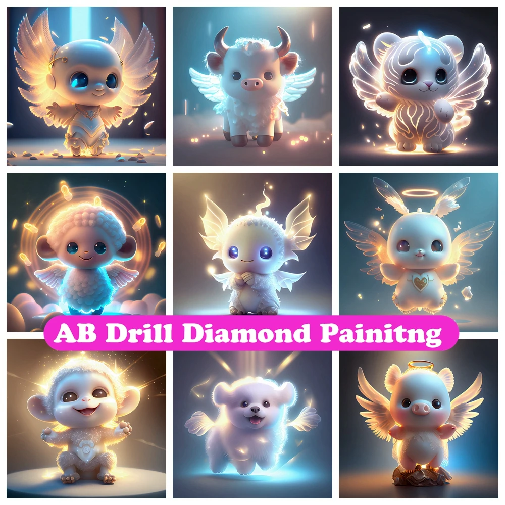 

Cartoon Cute Animal Zodiac Signs 5D DIY AB Diamond Painting Cross Stitch Kit Rhinestones Mosaic Embroidery Room Decor Kids Gift