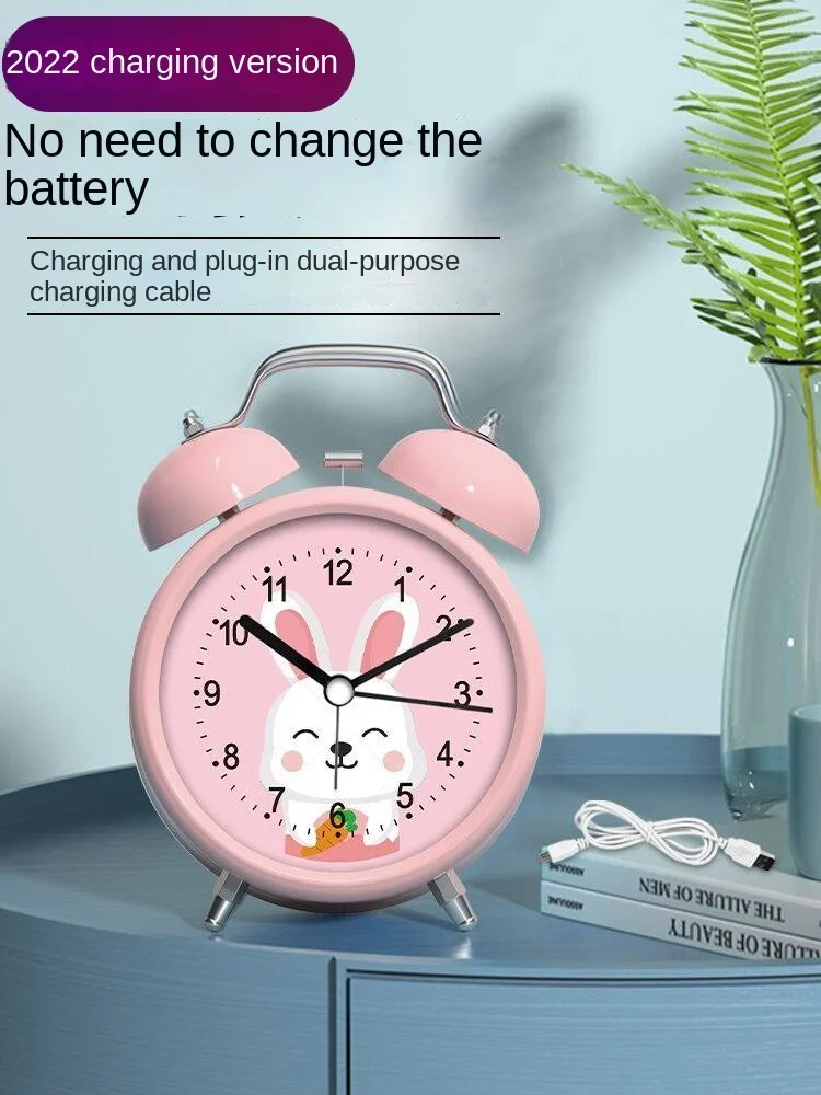 

2021 new small alarm clock students wake up with a special wake-up artifact clock for children, boys and girls