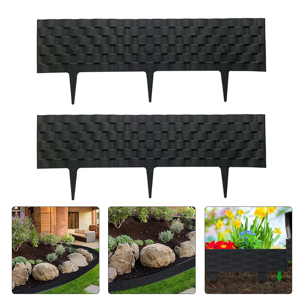 

Decorative Garden Wedding Fencing Rattan Effect Edging Splicable And Removable Non-toxic Plastic Small Garden Fence Hot New