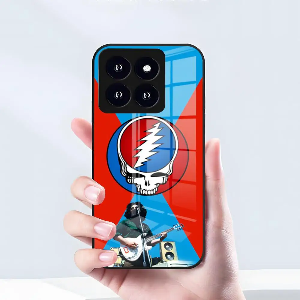 Чехол для телефона Hot Rock Band G-Grateful D-Dead для Xiaomi 15 14 13 12 S X Pro Lite Mi 11 Ultra T, черный, стеклянный (art.: 3920da4b7263e) - 3920da4b7263e