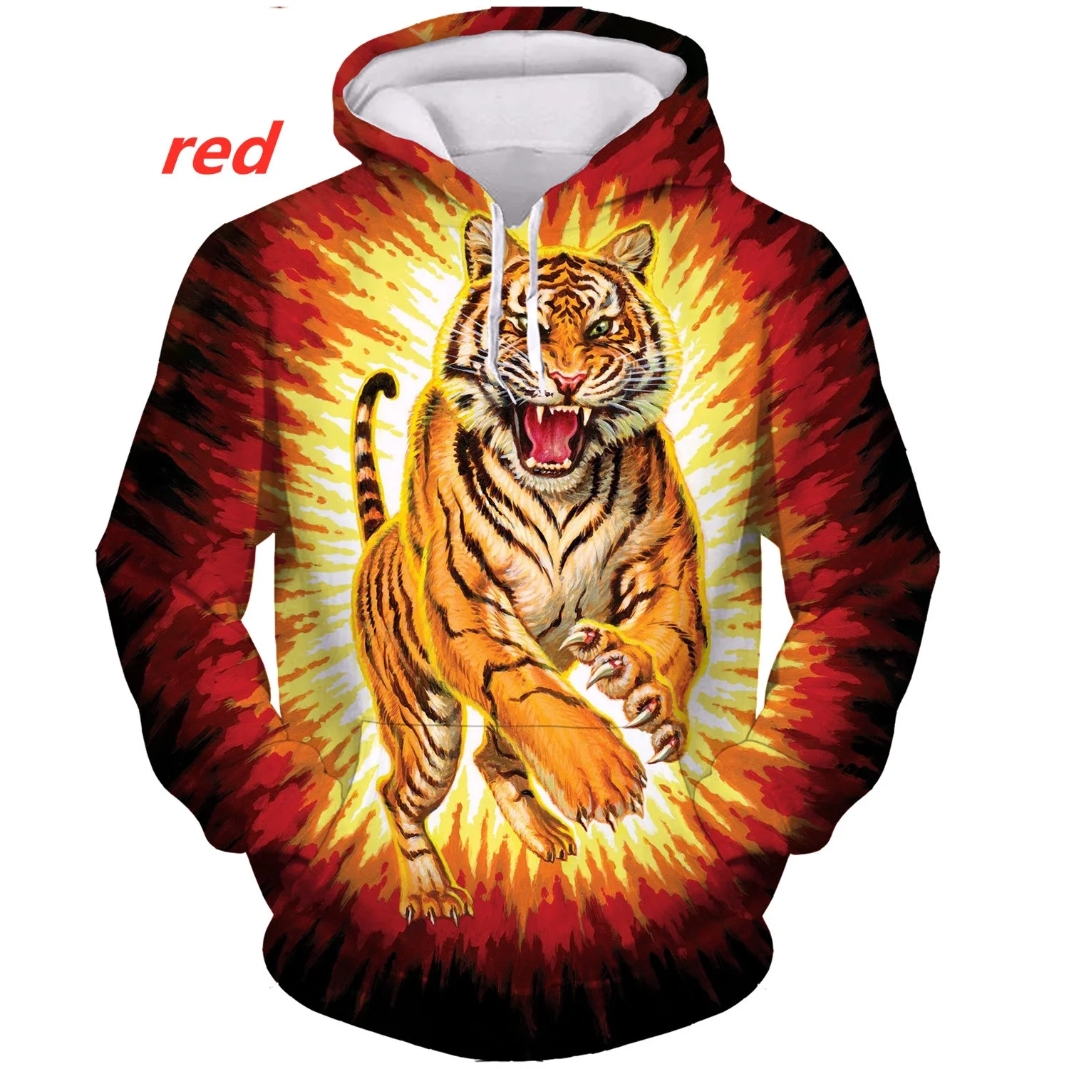 

Fashion Animal Tiger Print 3d Hoodie Casual Sports Pullover