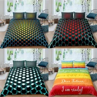 3d bedding sets honeycomb duvet cover pillowcase 23pcs twin queen king size bed clothes for home textiles