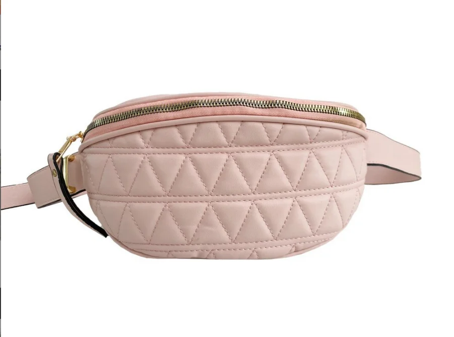 

2023 New Casual PU Fashion Fanny Pack Design Ladies Zipper Chest Bag Girl Bag