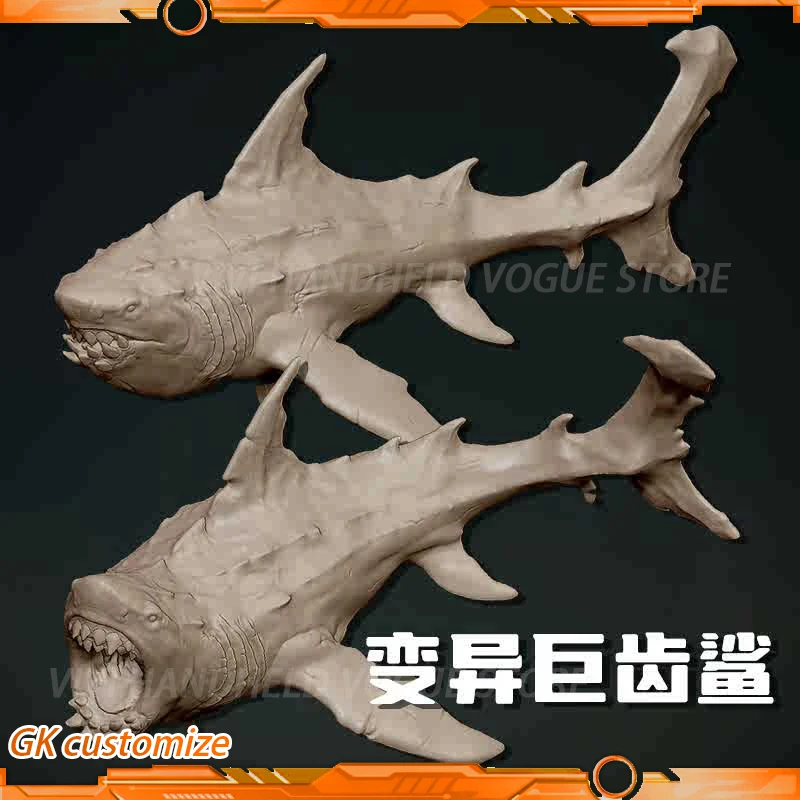 

Игрушечная модель Megalodon 1/35 10 см, модель древней морской жизни Gk, труп Megalodon на заказ, мутант Megalodon