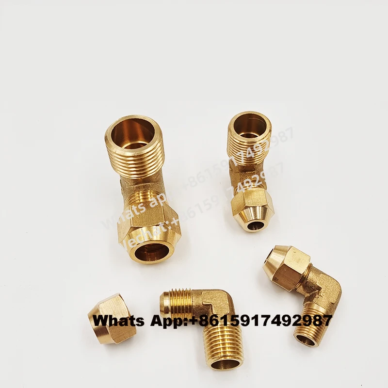 

Brass Elbow Flaring Fittings Connector Pipe 6/8/10/12mm to 1/8" 1/4" 3/8" 1/2" Male Thread Air Conditioning Extension Adapter