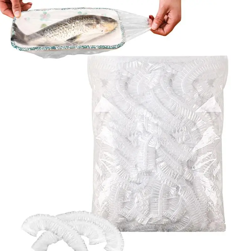 

100 шт. одноразовые пищевые пакеты, эластичные пищевые крышки, чашки для фруктов, кухонные чашки для сохранения свежести, емкость для хранени...