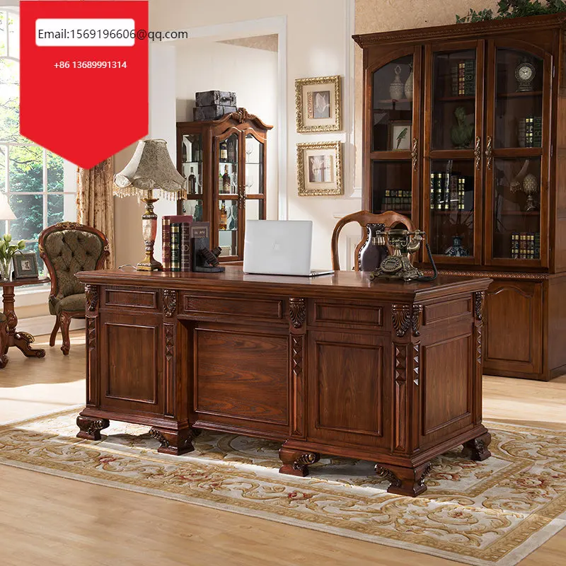 

Custom Color Size European all solid wood computer American desk office room