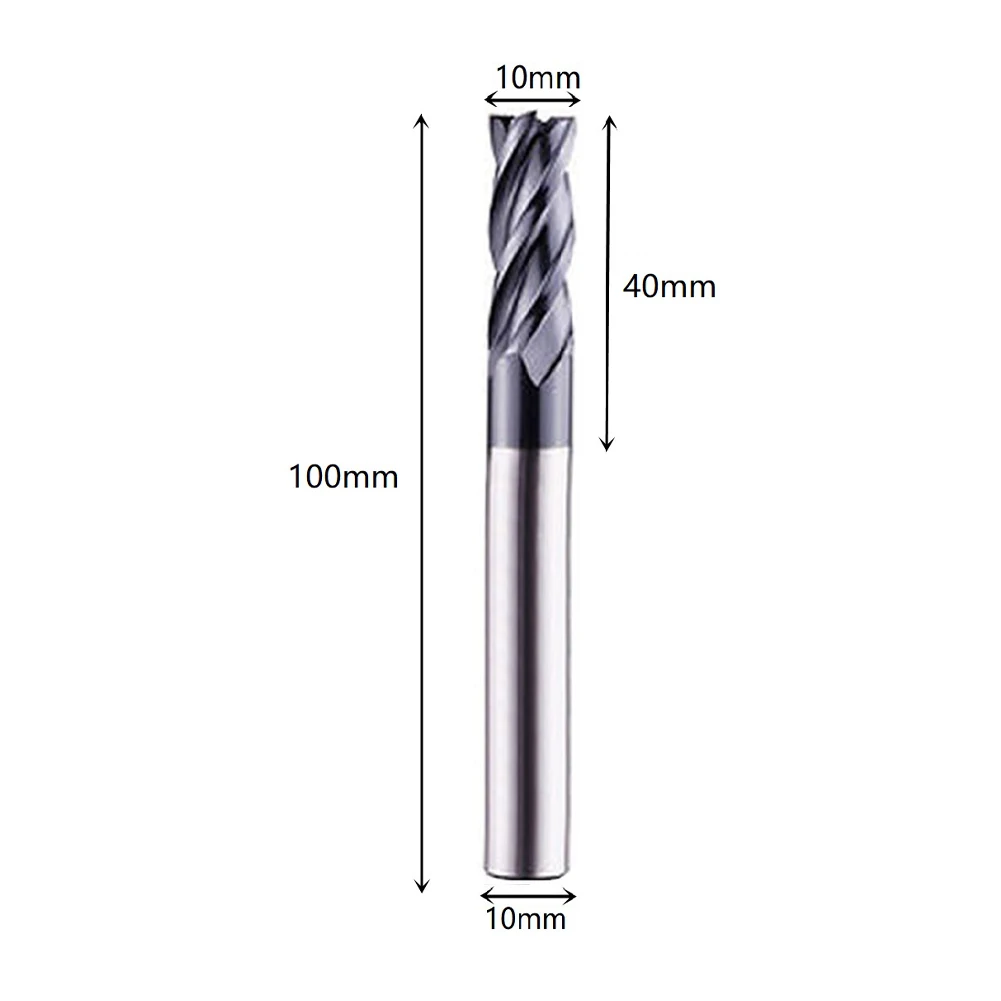 Accessories END MILL Flute Mill Solid TIALN 1-3/5 2/5in 4in 5PCS BitEnd Mills Accessories CNC Coated Extensions