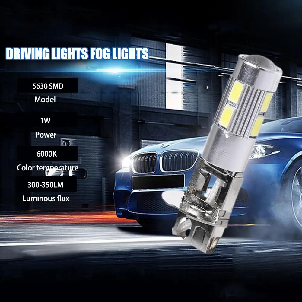 Автомобильные светодиодные фонари LED H3 H1 10 SMD 5630 лампы высокой яркости белые