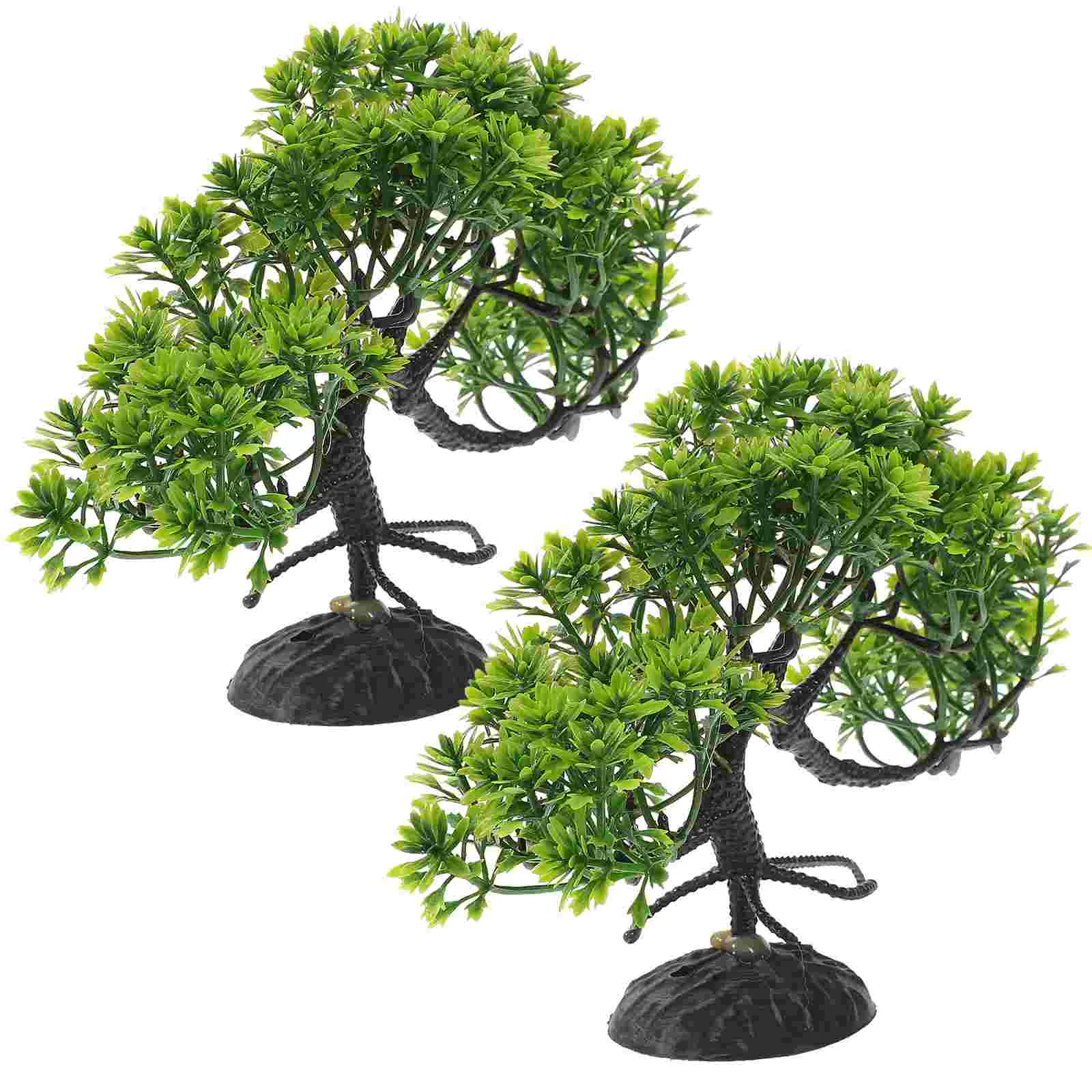 

2Pcs Aquarium Bonsai Fish Tank Artificial Pine Tree Aquarium Decoration Fish Tank