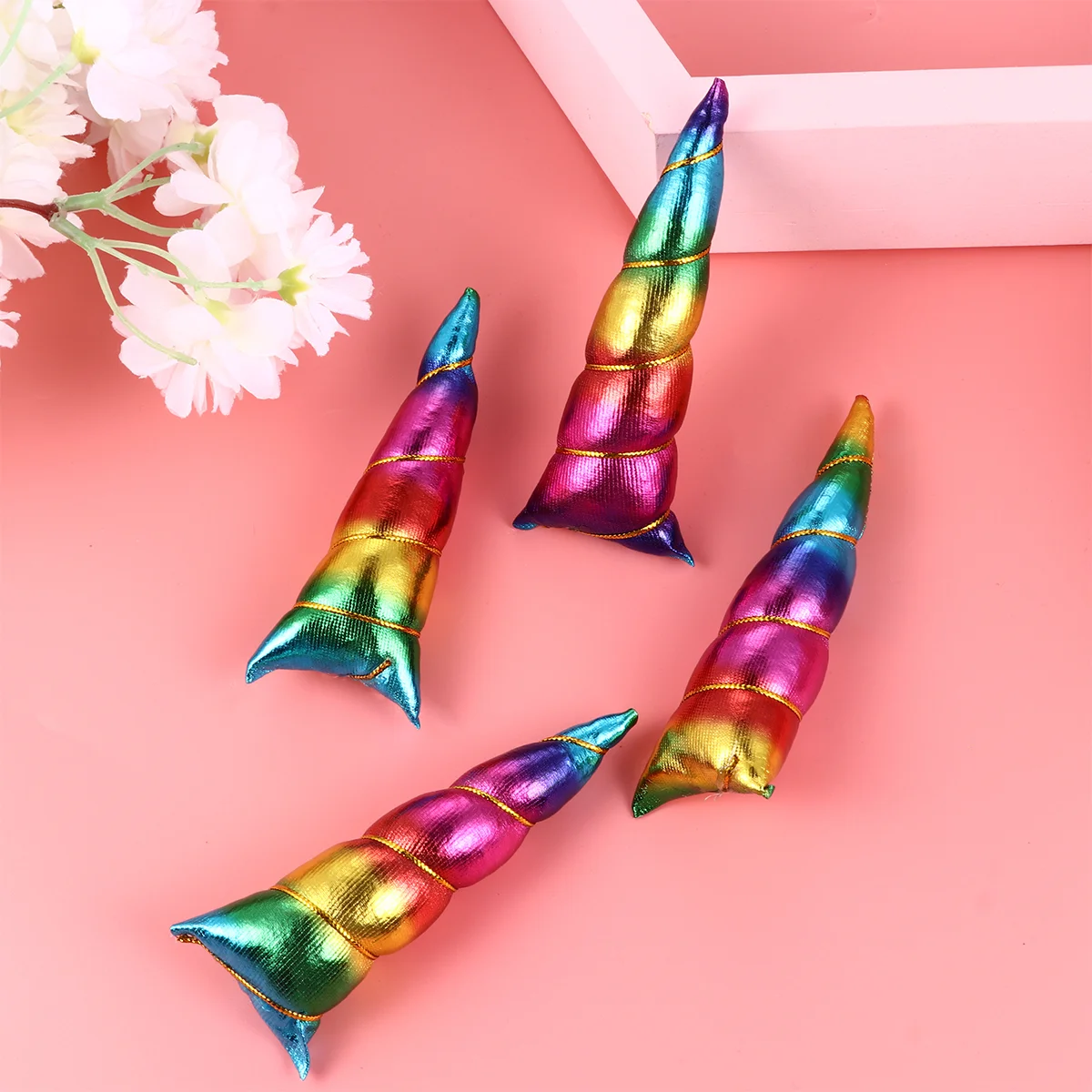 

10pcs Unicorn Headdress Accessories Unicorn Hair Band Accessories Creative Kids Unicorn Headdress (Rainbow)