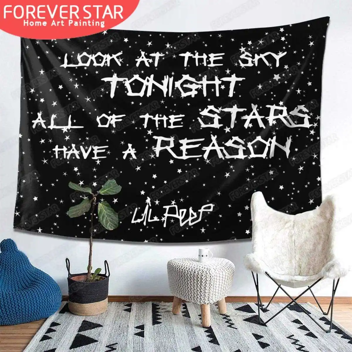 

ForeverStar настенный гобелен Lil Look At The Sky Peep Hippie настенный гобелен для гостиной спальни комнаты домашний декор Tapiz