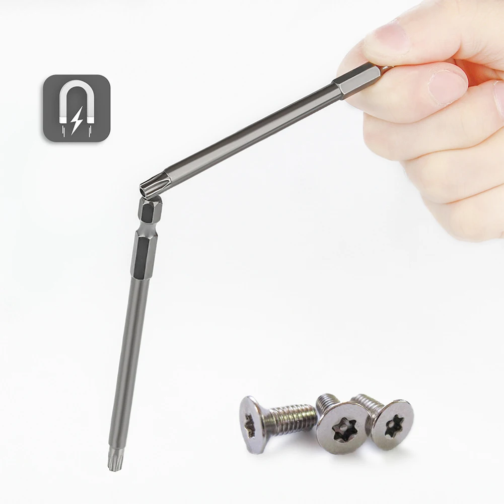 200 мм T8-T4 магнитная отвертка Torx 1/4 дюйма с шестигранным хвостовиком электрические