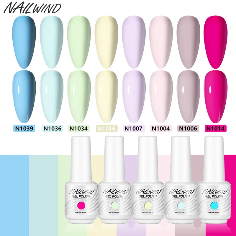 

NAILWIND Nail Polish Gel UV LED Esmaltes Semi-permanent Varnish Hybrid Manicure Base Top Coat Nail Art Polish Gel Varnishes