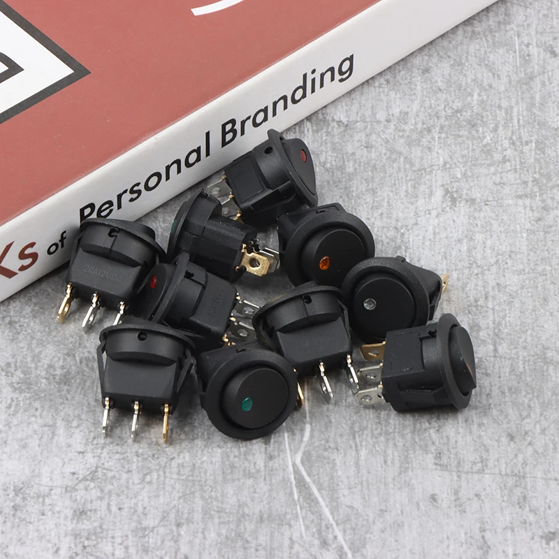 

2 шт., автомобильный кнопочный переключатель, 12 В