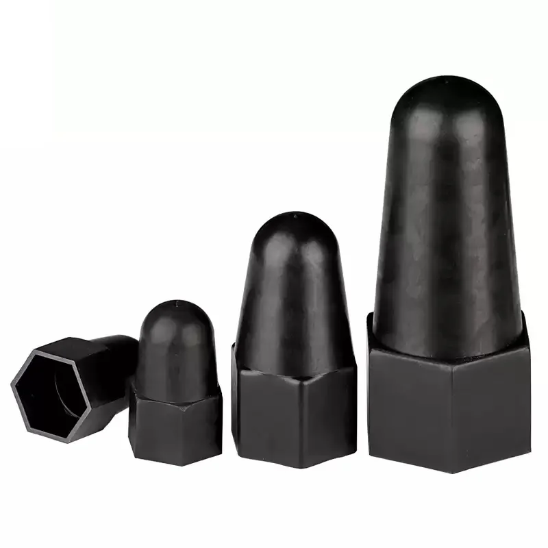 Фото Черный/белый/серый M6-M30 PE пластиковые шестигранные колпачки для болтовых гаек для водонепроницаемых пыленепроницаемых защитных украшений удлиняют колпачок для гаек №3