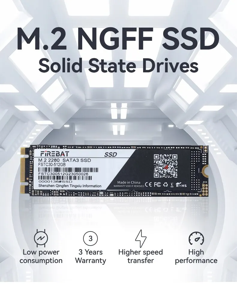 FIREBAT M2 SSD Внутренний Твердотельный Накопитель SATA NGFF 2280 — Доступен В 64 ГБ 128 256 512