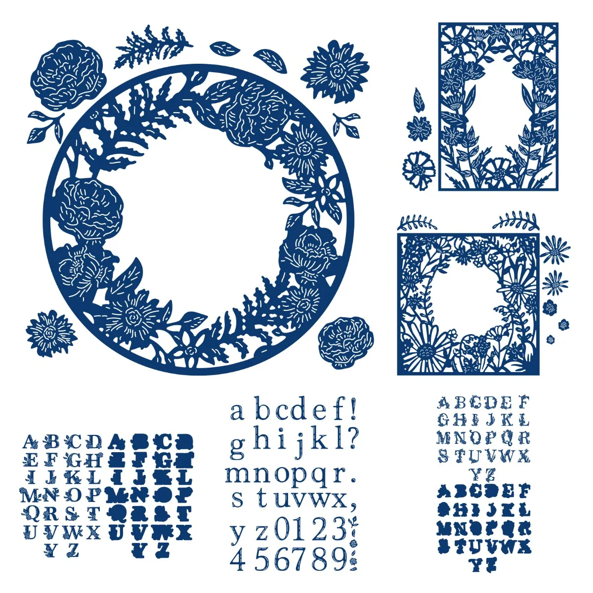 

Circle Flora Frame Upper Case Metal Cutting Die Scrapbook Embossed Paper Card Album Craft Template Cut Die Stencils New For 2022