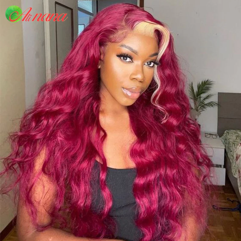 Alinana 99 With 613 Water Wave 13x6 Lace Frontal Wigs Malaysia Transparent 5x5 Lace Closure Body Wave Human Hair For Black Women