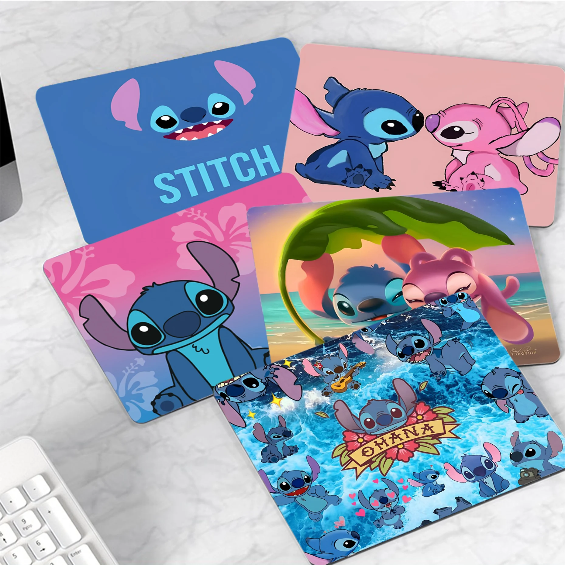 

S-Stitch Cartoon Mousepad Anti-Slip Keyboard Mat Table Mat Students Gabinete PC Gamer Desktop Mouse Pad For Teen Girls Bedroom
