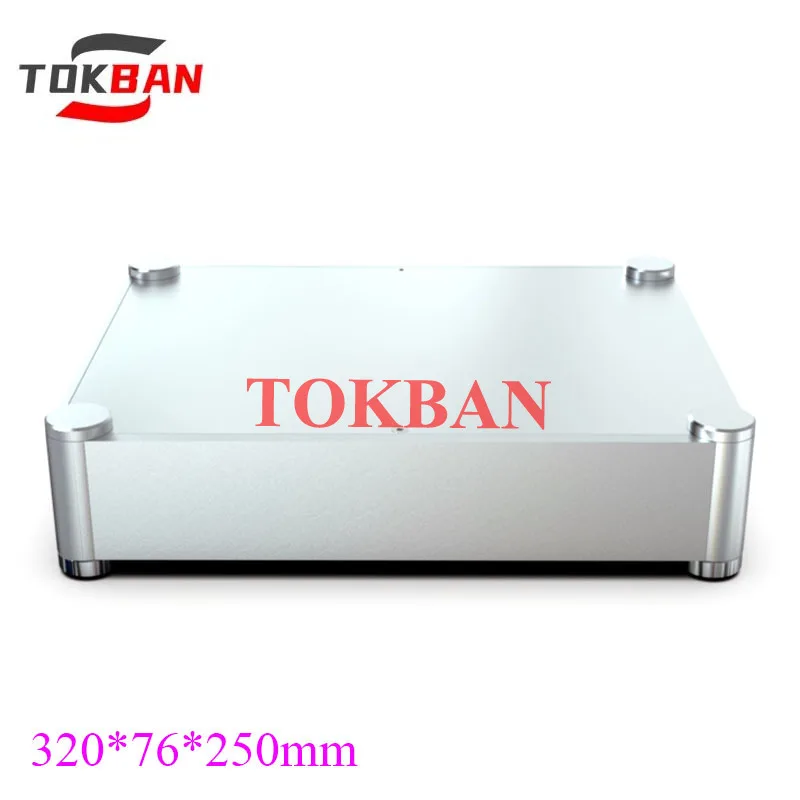 Фото Tokban 3206 320*76*250 мм полностью алюминиевый корпус усилителя мощности HIFI предусилитель ЦАП декодер чехол для усилителя «сделай сам» №1