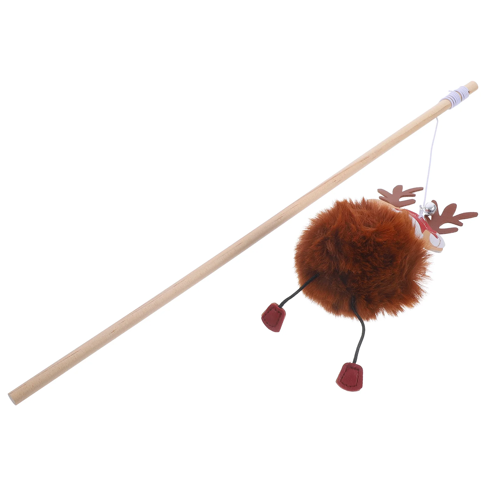 

Cat Wand Toy Christmas Cat Teaser Wand Toy Reindeer Decorations Interactive Catcher Teaser Toy