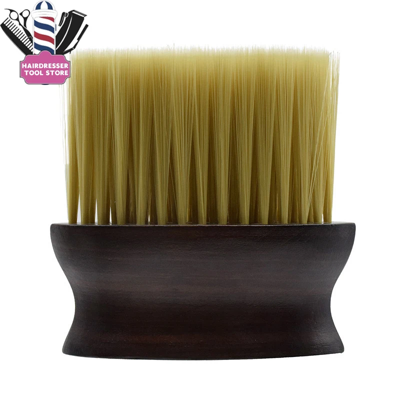 

Wooden Wide Based Hair Cleaning Brush Pro Salon Soft Fiber Hairdressing Neck Face Duster Barber Hairdresser Cutting Styling Tool