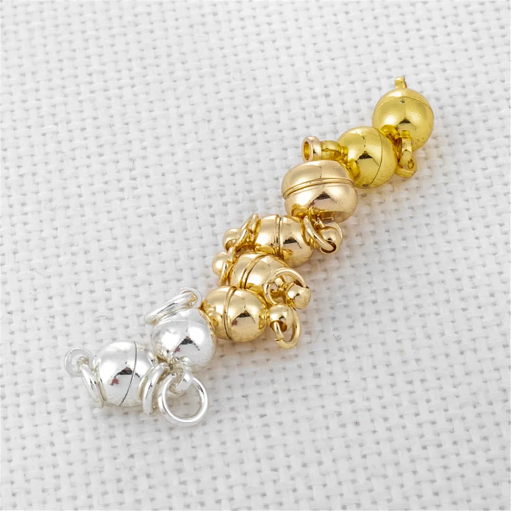 

Аксессуары «сделай сам» из 18-каратного золота, всасывающая пряжка 5/6/8 мм, цветная Магнитная Соединительная Пряжка для браслета