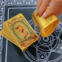 card back apollo gold foil tarot hot stamping pvc waterproof wear resistant board game solitaire divination gift set luxury