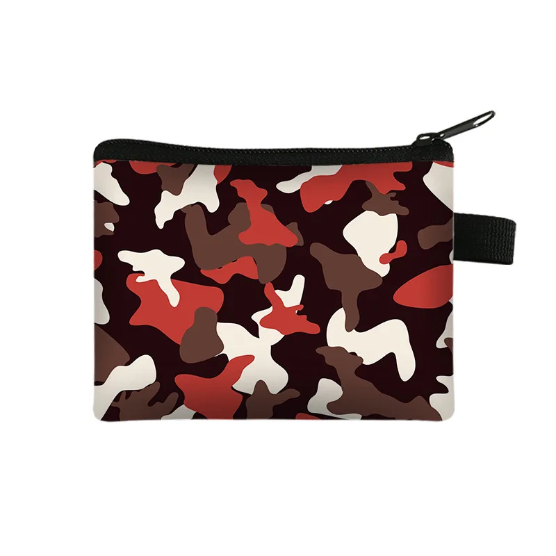 

Fashion printing children's card bag coin purse key simple fashion printing children's student portable small square storage bag