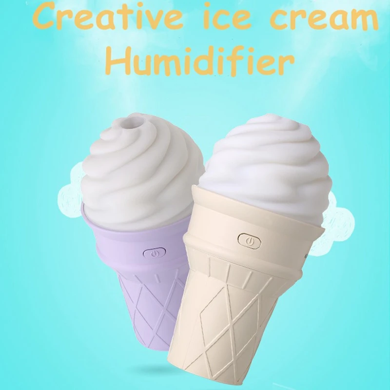 

Ice Cream USB Mini Colorful Night Light Air Humidifier Household Appliances Atomizer