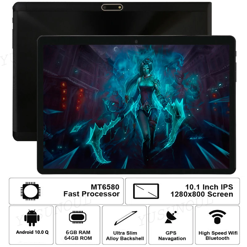 Phone Call Dual SIM Cards Wifi Super 2.5D Glass 10 inch Tablet IPS Screen Android 10.0 Play Store Tablet pc планшет Планшеты