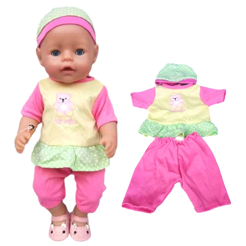 

43cm New Born Baby Doll Clothes Red Zipper Hooded Coat 18 Inch American OG Girl Doll Jacket