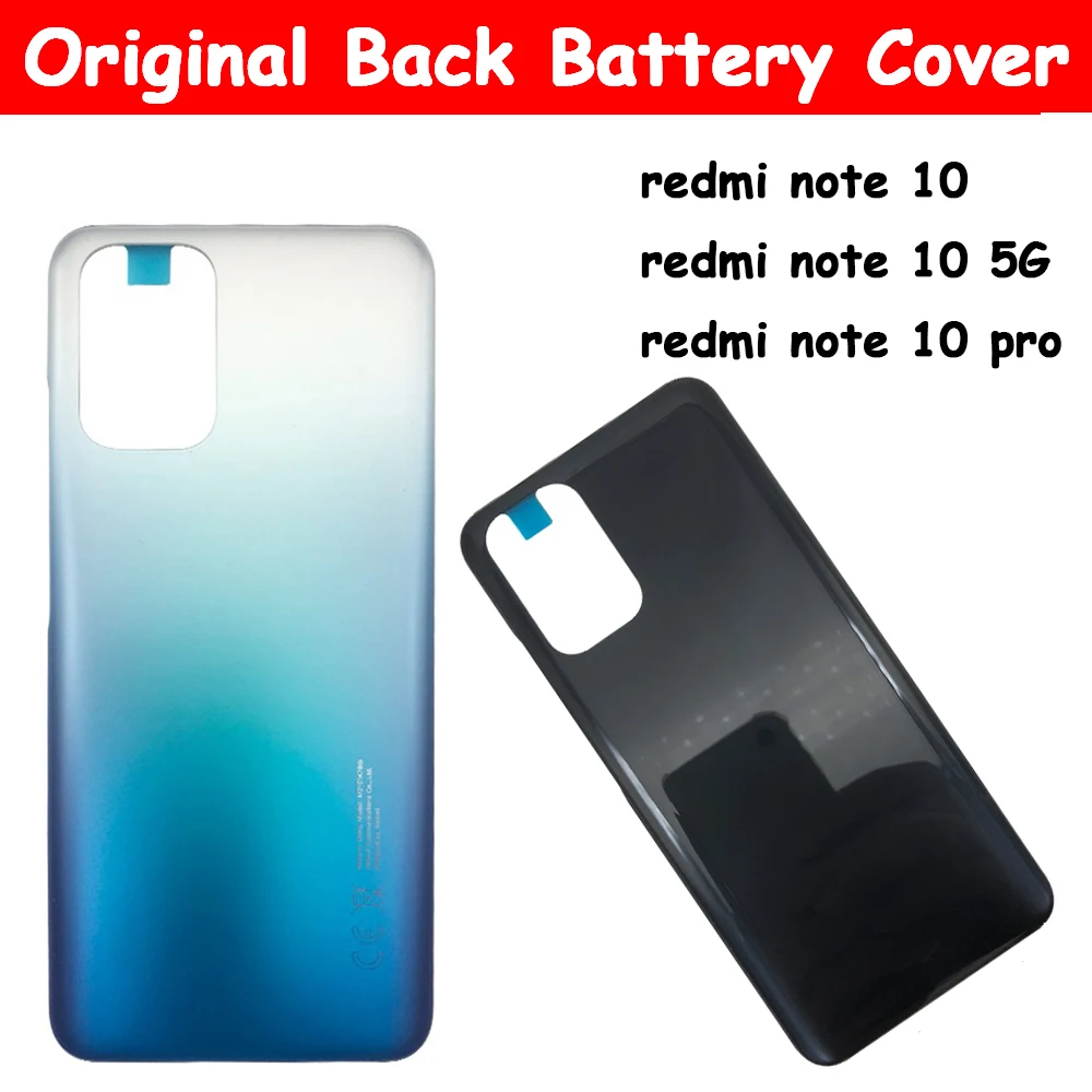 

Original New Back Battery Cover Door Housing Replacement Parts For Xiaomi Redmi Note 10S / 10 5G / Note 10 Pro Back Cover Case