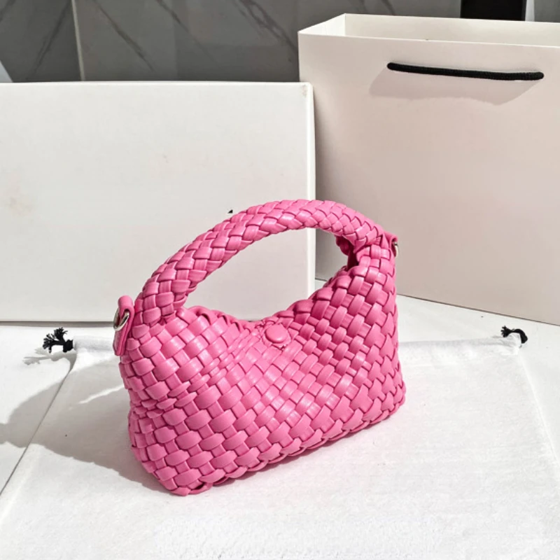 

Hand Knitted Bags for Women Small Sling Bags for Ladies Luxury Designer Hobos Tote Bag Top Handle Mini Handbags