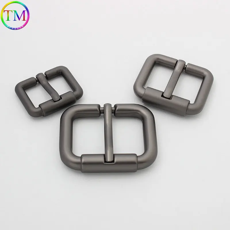 10-50 Pieces Matte Gun Black Metal Square Opening Pin Buckles For Handbags Belt Buckles Diy Leather Bag Hardware Accessory