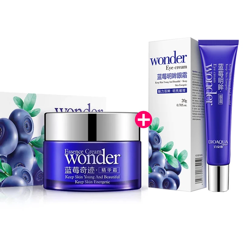 

BIOAQUA Blueberry Face Cream Eye Cream Skin Care Sets Moisturizing Acne Treatment Facial Creams Hydrating Anti-wrinkle Eyes Care