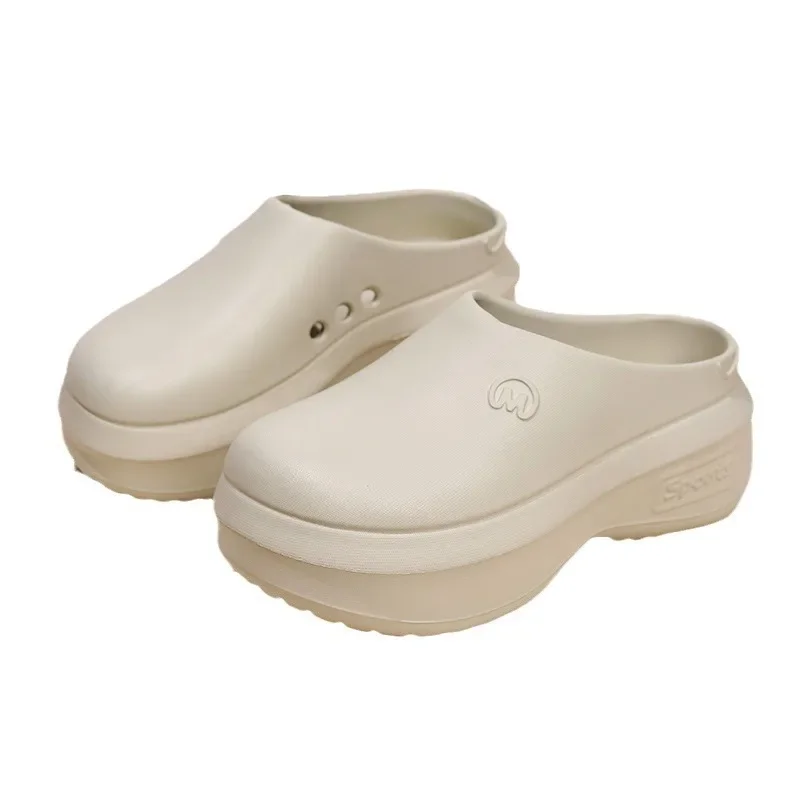 Сандалии женские на толстой подошве легкие Нескользящие высокий каблук кухонная