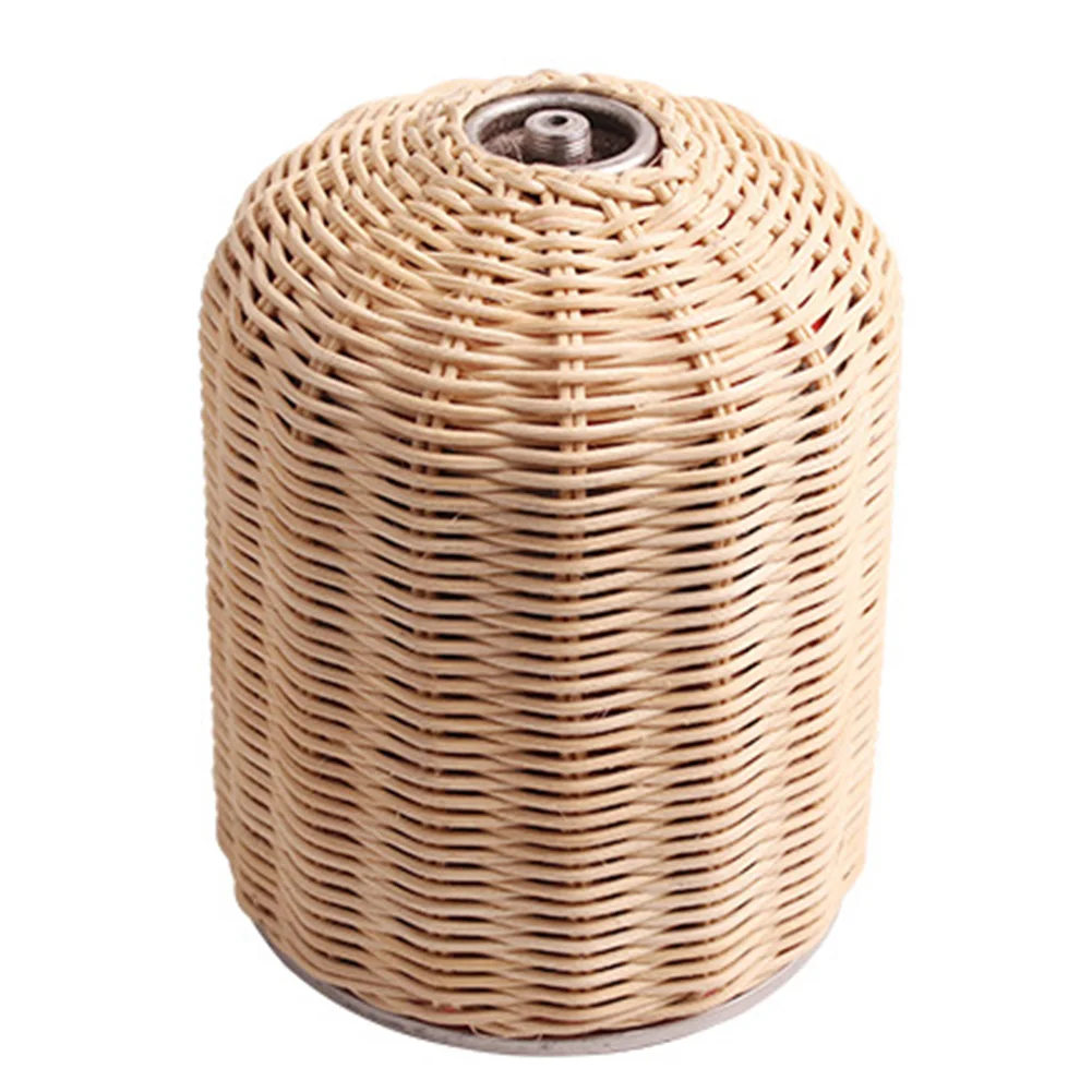 

Hand-finished Protective Case Storage Decorative Anti-collision Outdoors Camping Anti-fall Flat Gas Tank Cover Rattan Picnic