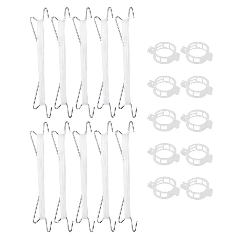 

10Pcs Tomato Support Hook with Twine Clips Prevent Tomatoes from Pinching Garden Flower Vegetable Vine Plant Climbing Hook