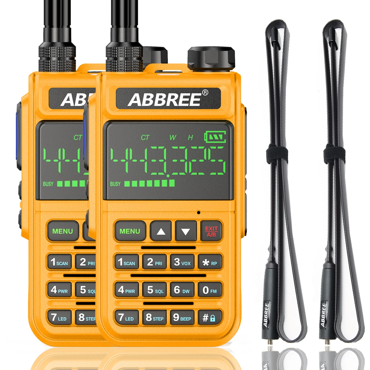 ABBREE AR-518 Walkie Talkie Автоматическая Беспроводная копия частоты 108-660MHz Air Band большой