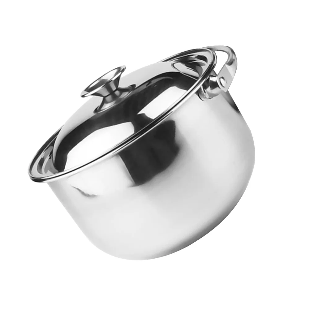 

Stainless Steel Mixing Bowl Cooking Pot Multi-purpose Convenient Stew Heating Cauldron Utensils Household Soup