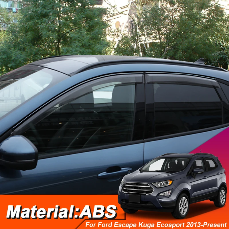 

Car Window Awnings Shelters Protection 4pcs PVC For Ford Kuga Escape C520 Ecosport 2013-2023 Visor Rain Sun External Accessory
