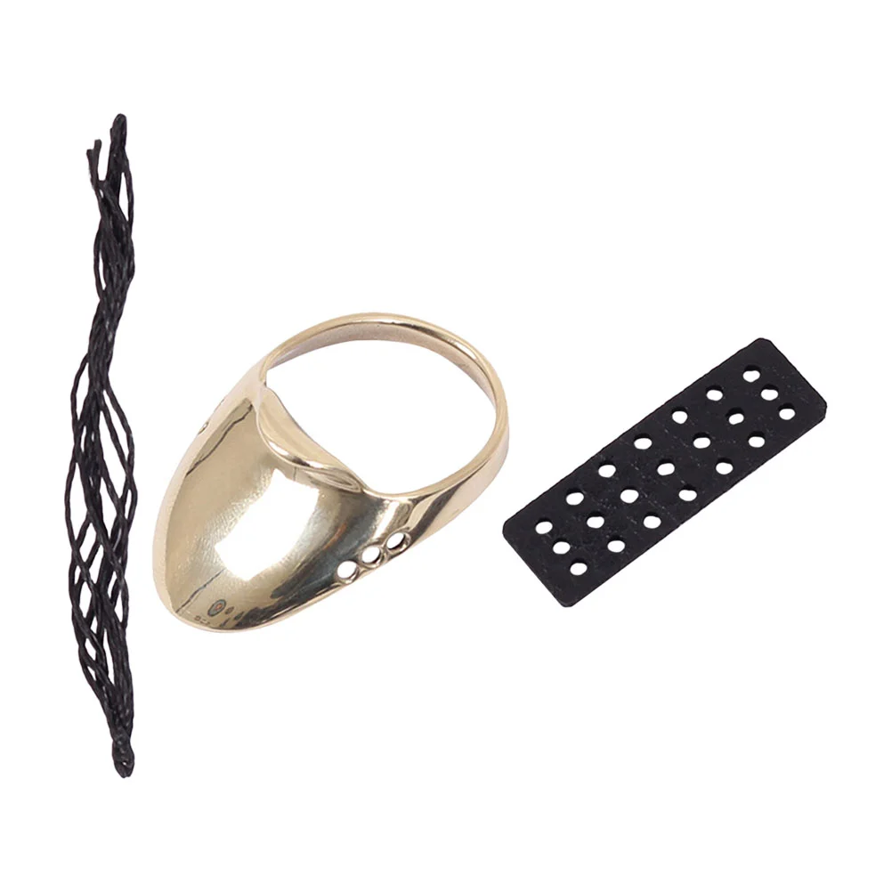 

Archery Ring Protector Finger Shooting Portable Guard Thumb Brasswear Resistant Bow Release Professional Accessoryarchers Aids