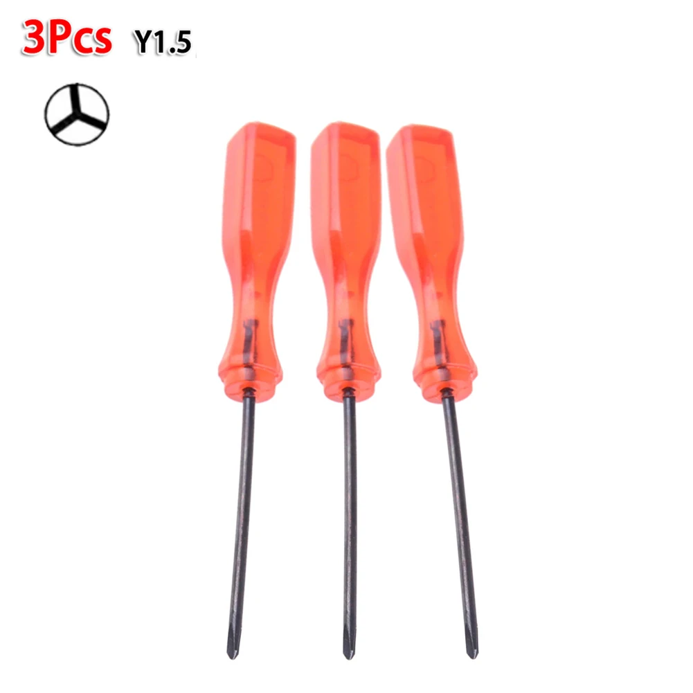 

3pcs Y1.5mm/Y2.5mm Tri-Wing Screwdriver Red Metal Y-Tip Manual Repair Removal Tool For Repairing Game Device Wii DS DSL