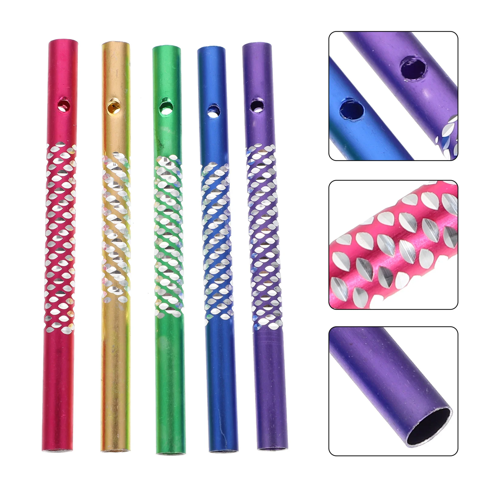 

50 Pcs Seamless Pipe Loud Sound Wind Tube DIY Wind Chime Material Air Traffic Control Wind Tube Patio