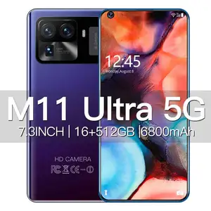 new m11 ultra smartphone android 10 0 7 3 hd inch mobile phones 16gb512gb cellphones celular 5g phone global version handys free global shipping