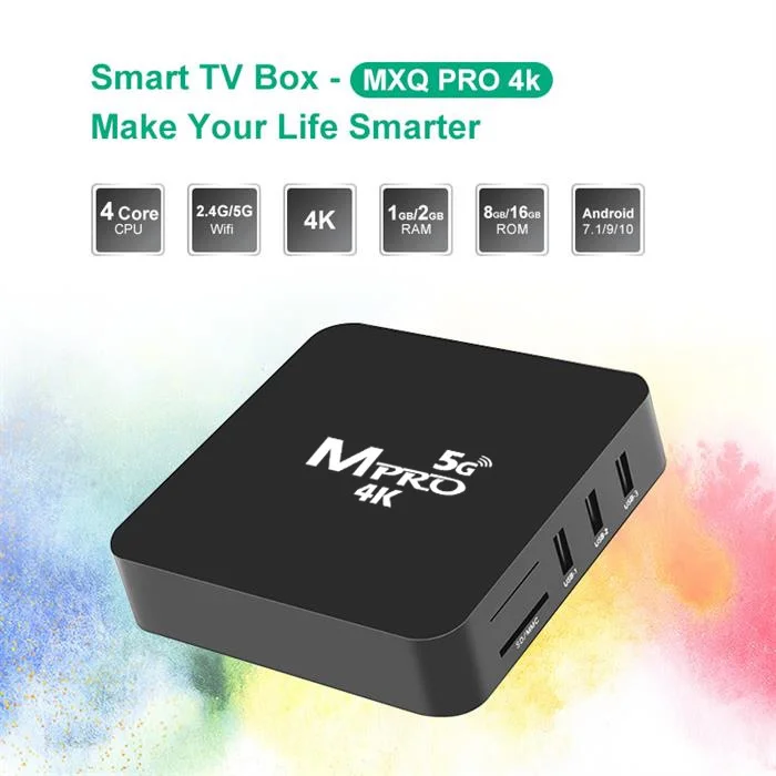 PIXLINK 2022 заводская цена MXG 4K * 2K четырехъядерный Android TV Box WiFi Ip tv Smart Set-top |