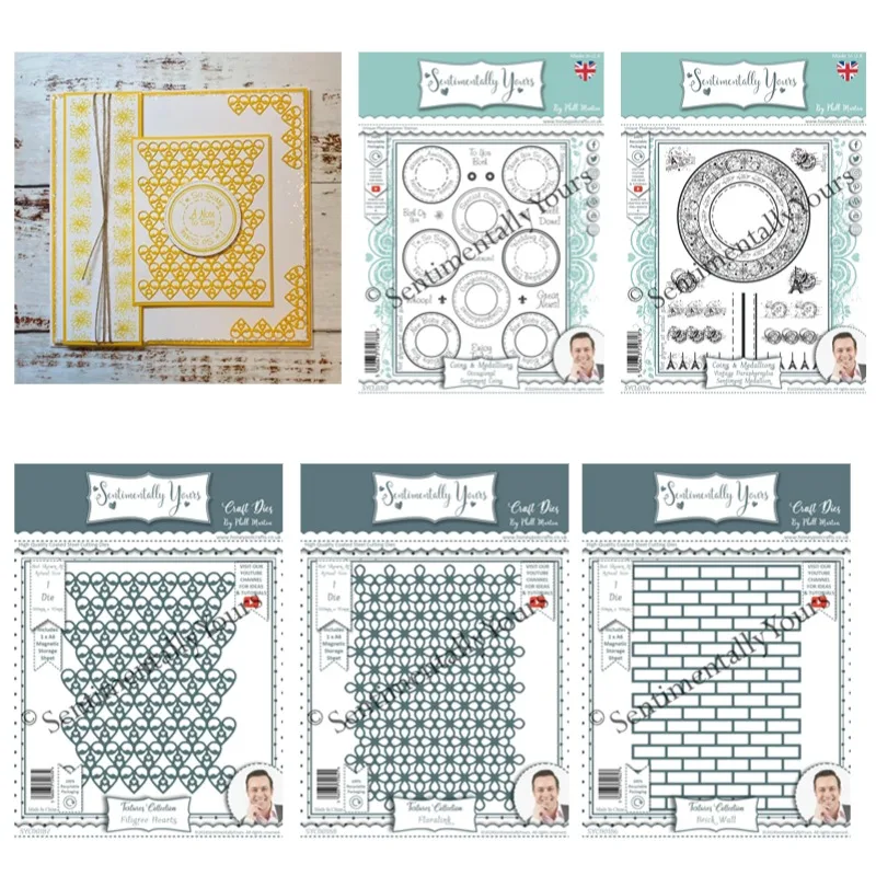 Цветочные монеты CuriosSet медальоны кирпичная стена сердечки металлические штампы